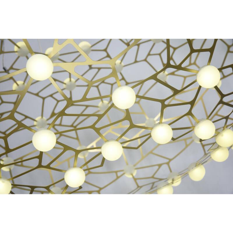 98Light D31.5" Gold Honey Comb Stainless Steel Frame LED Light Fixture